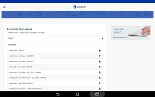 Zurich Seguros ES android App screenshot 0