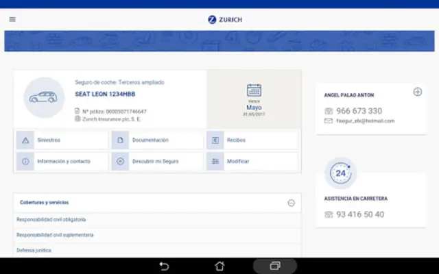 Zurich Seguros ES android App screenshot 4